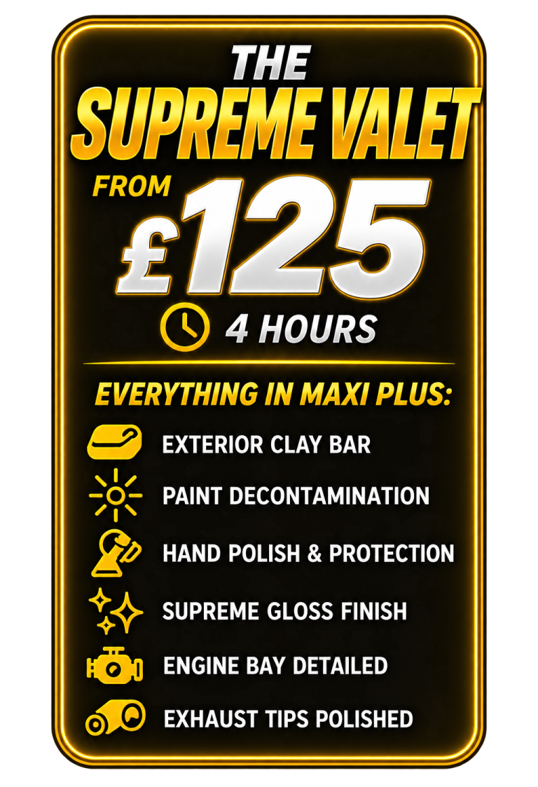 Supreme car detailing and protection service in Newcastle upon Tyne from £125